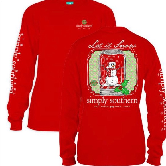 Simply southern snowman shirt Clearance